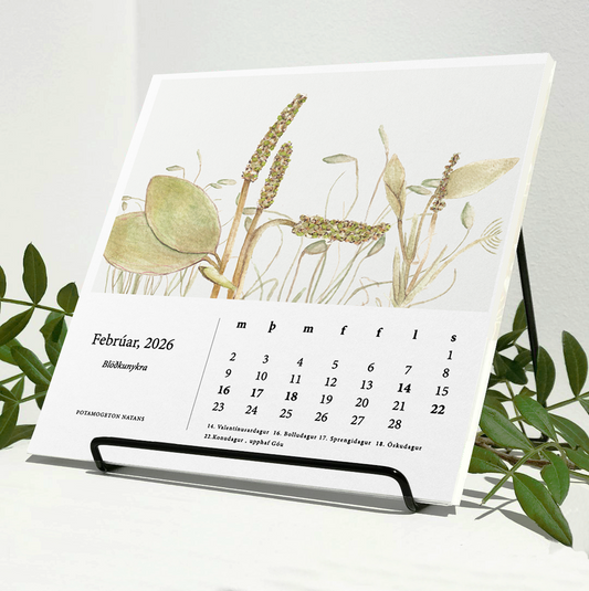 Dagatal með standi 2026