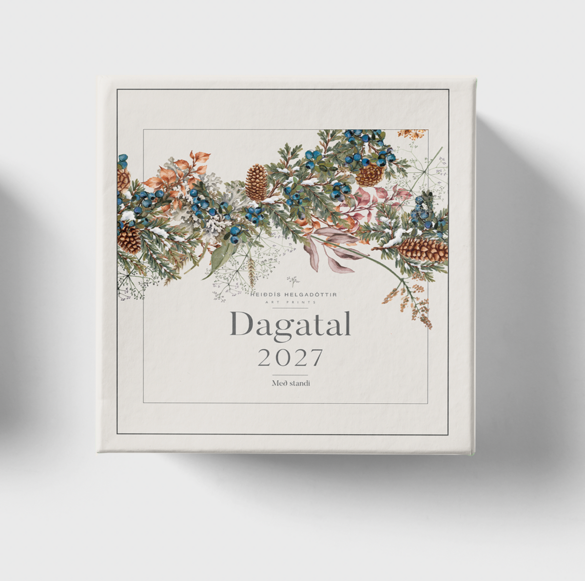Dagatal með standi 2027 **FORPÖNTUN - FORSÖLUVERÐ - dagatalið verður afhent í nóvember**