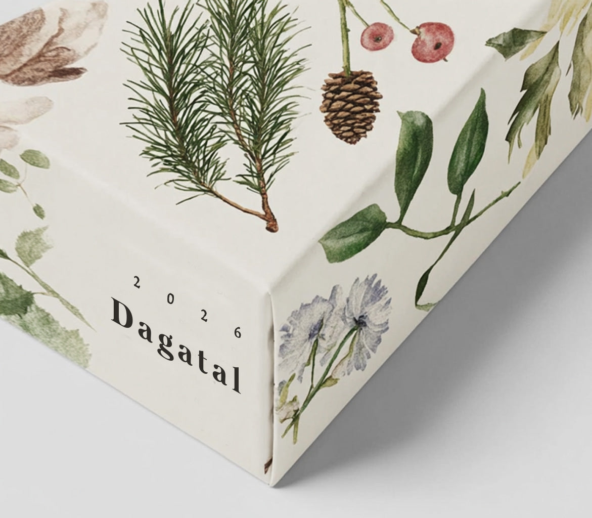 Dagatal með standi 2026