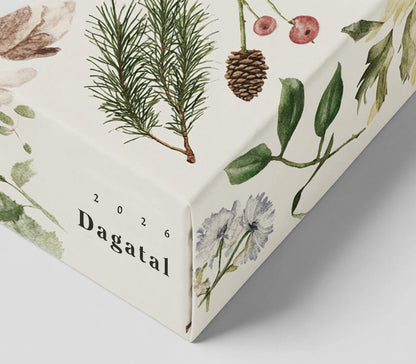 Dagatal með standi 2026