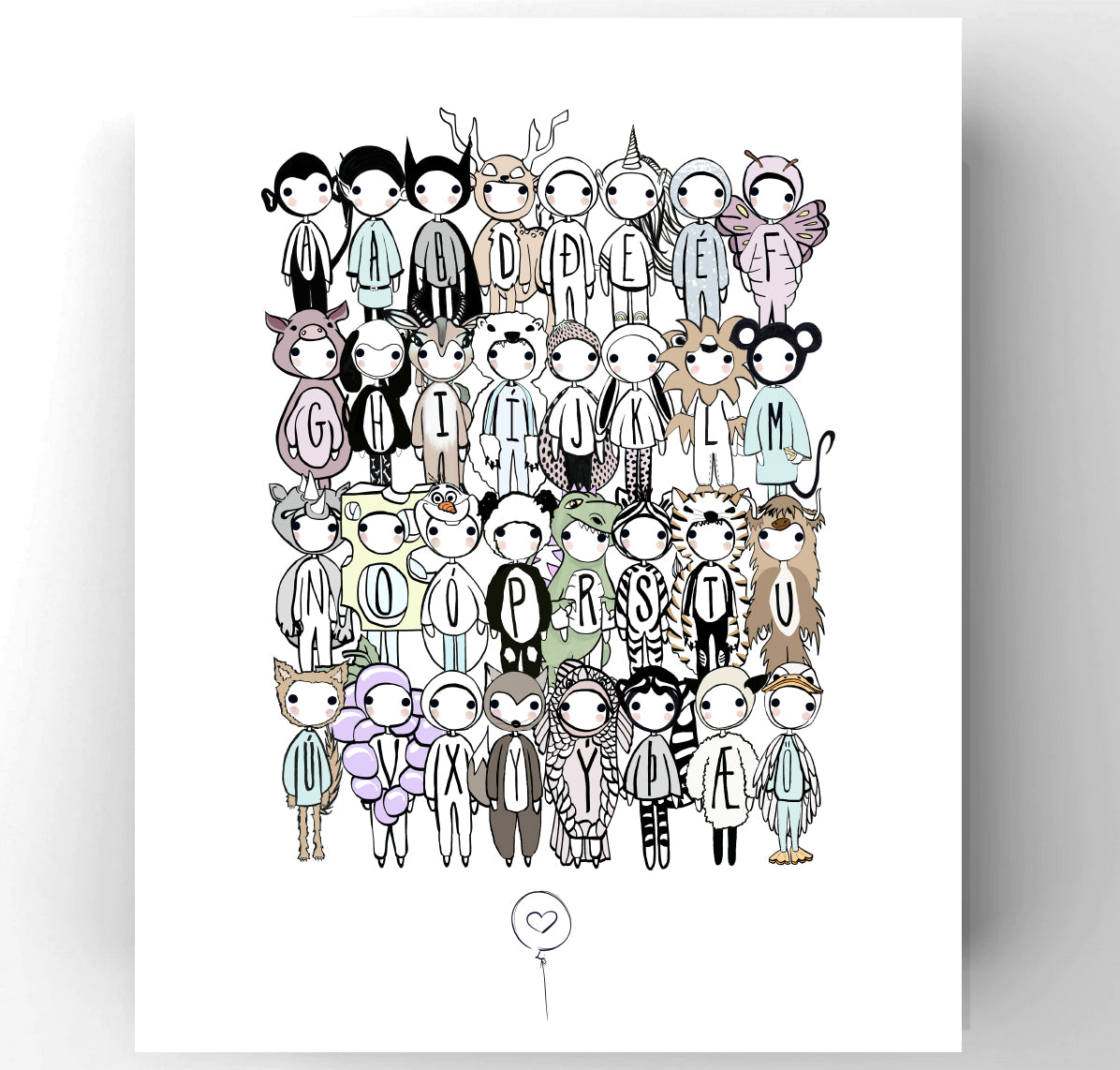 Stafrófsplakat 40x50 cm